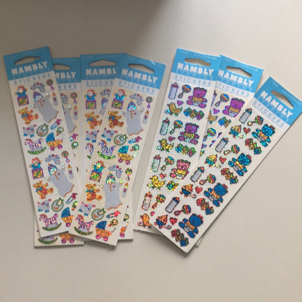 Holographic Baby Themed Stickers Set